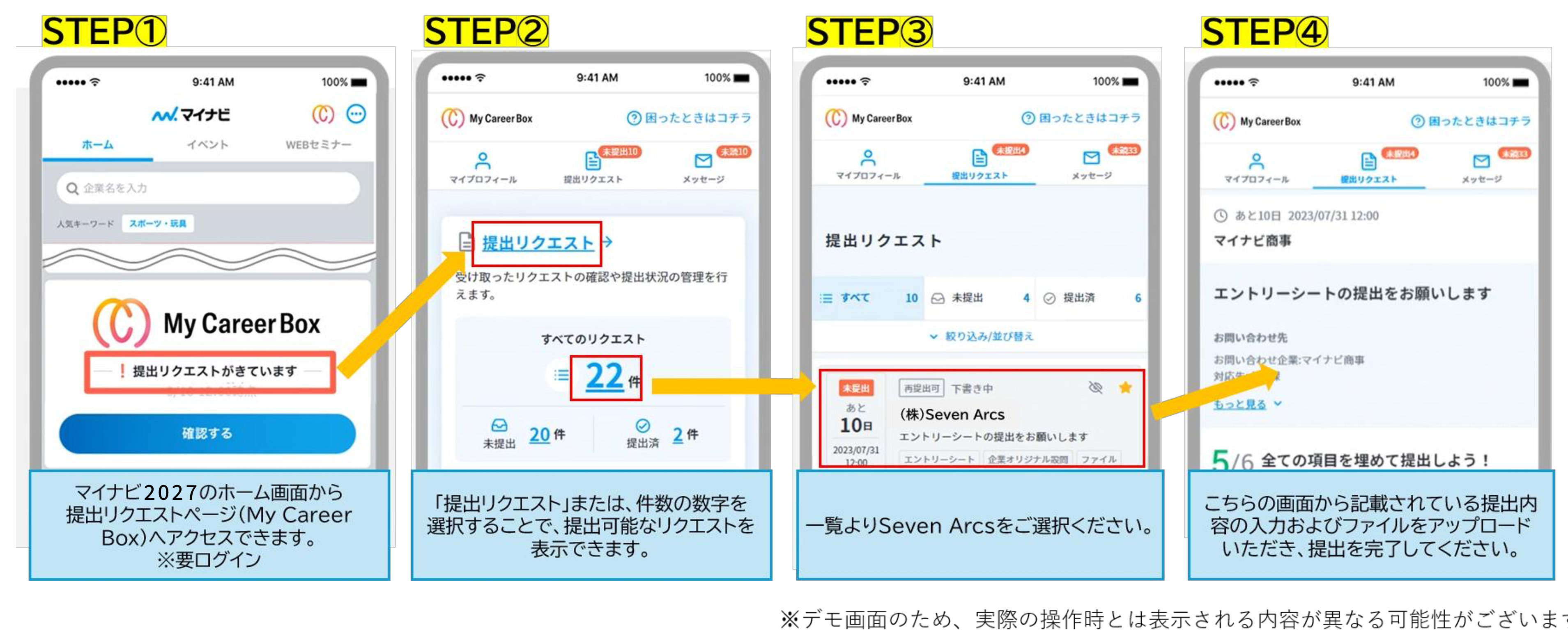 書類提出フロー